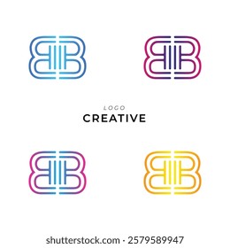 BB Creative Latter Logo Design. Monogram Design. By Custom Branding Logo. Creative Logo Design. Vector illustration. Modern Design. Logo Template.