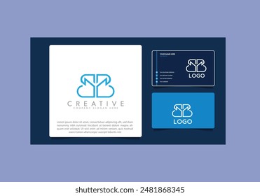 BB House logo,House architecture logo template. Creative real estate symbol for renovation with business card.