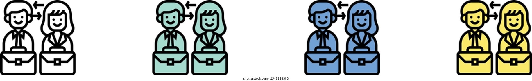 bb icon. Outline, Green, Blue and Yellow Style Design Isolated On White Background