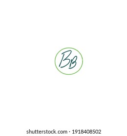 BB initial handwritten calligraphy, for monogram and logo
