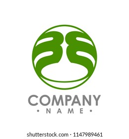 BB initial letter Circle logo design. Lettering circle logo design vector concept and idea.