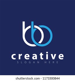 bb initial letter logo icon vector template