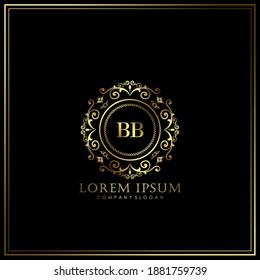 BB Initial Letter Luxury Logo template in vector art for Restaurant, Royalty, Boutique, Cafe, Hotel, Heraldic, Jewelry, Fashion and other vector illustration.