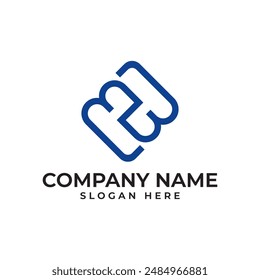 BB initial lettermark in sophisticated minimalist and modern style in square shape
