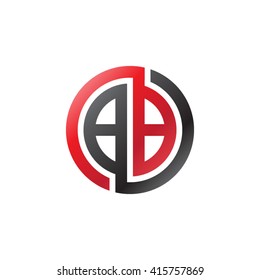 BB initial letters linked circle logo red black
