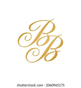 BB initial logo design vector stock