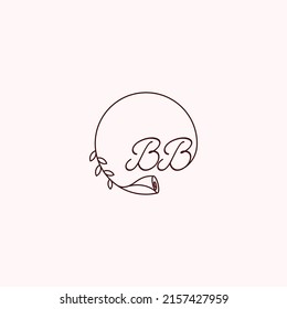 BB initial logo letters in high quality professional design that will print well across any print media