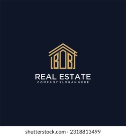 BB initial monogram logo for real estate design