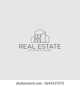 BB initial monogram logo for real estate with luxury building style