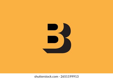 BB initial number negative space logo vector icon design isolated background
