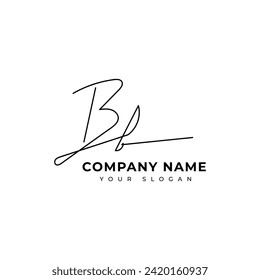 Bb Initial signature logo vector design