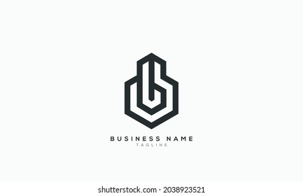 BB initials monogram letter text alphabet logo design