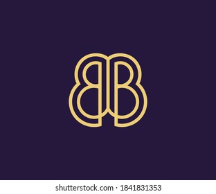BB Letter Alphabet vector logo design all design are customly created and easy color and design chngeable.