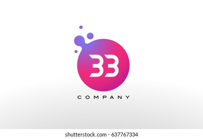 BB Letter Dots Logo Design with Creative Trendy Bubbles and Purple Magenta Colors.