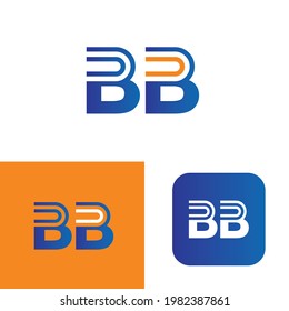 BB letter logo BB app logo