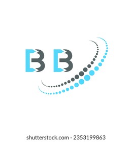 Diseño creativo del logo de la carta BB. Diseño único BB.
