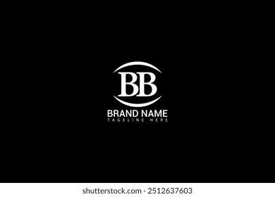 BB letter logo design with a circle shape BB Logo design. BB letter logo creative design. BB unique design.