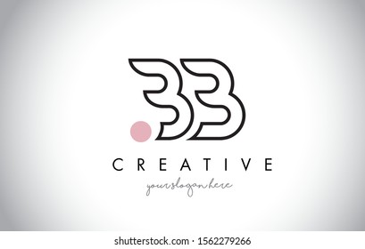 BB Letter Logo Design with Creative Modern Trendy Typography and Black Colors.