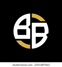 BB letter logo design on black background. BB creative initials letter logo concept.  

