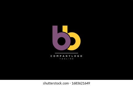 vector de plantillas de diseño de logotipo de letra bb