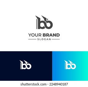 Elementos de plantilla de diseño de logotipo de letra BB. Logo de la letra digital abstracta moderna. Ilustración vectorial.