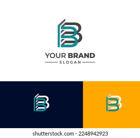BB letter logo design template elements. Modern abstract digital alphabet letter logo. Vector illustration.