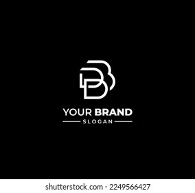 BB Buchstaben Logo Design Template Elemente. Modernes abstraktes Logo für digitale Buchstaben. Vektorgrafik.