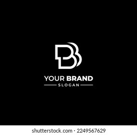 BB letter logo design template elements. Modern abstract digital alphabet letter logo. Vector illustration.