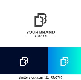 BB letter logo design template elements. Modern abstract digital alphabet letter logo. Vector illustration.