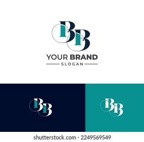 BB letter logo design template elements. Modern abstract digital alphabet letter logo. Vector illustration.