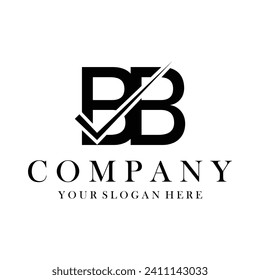 BB Letter Logo Design Template Vector. Creative initials letter BB logo concept.