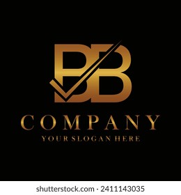 Vector de plantilla de diseño de logotipo BB Letter. Concepto del logo BB de la carta original creativa.