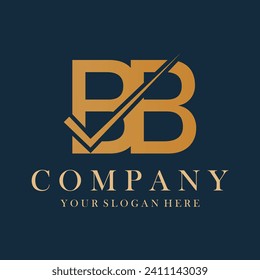 BB Letter Logo Design Template Vector. Creative initials letter BB logo concept.