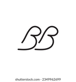 vector de diseño de logotipo de letra BB