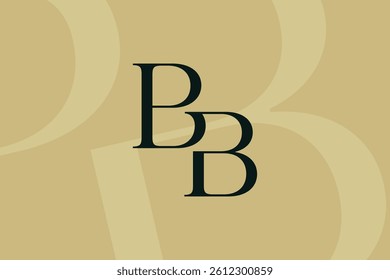 BB letter logo icon design. Classic style luxury initials monogram.