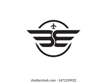 BB letter logo with plane logo design 