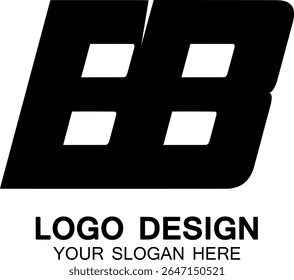 BB letter minimalist logo design collection. logo vector