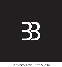 bb letter, monogram, logo vector, template, design, minimal, black white, color,