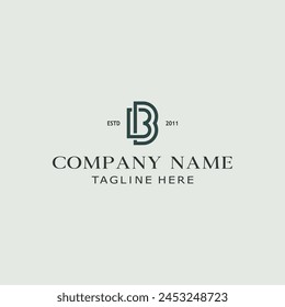 BB letter monogram vector logo on white background