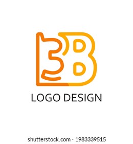 bb letter for simple logo design