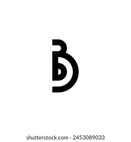 Vector de símbolo de logotipo simple de letra Bb