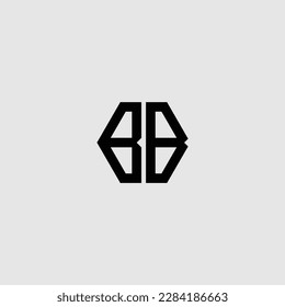 BB Letter  simple monogram logo design vector