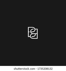 BB lettering typographic logo vector in unique shape