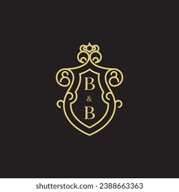 Logotipo inicial de la marca BB de vintage en un diseño profesional de alta calidad que se imprimirá en cualquier medio de impresión