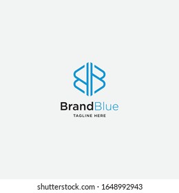 Diseño de logotipo BB, diseño de logotipo de negocios lineal. - Vector