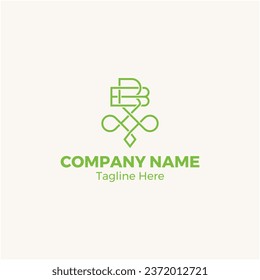 BB logo design monogram vector