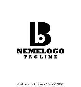 Bb logo letter design vector, simple and minimalist