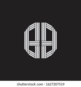 BB Logo monogram with outline style linked isolated on black background