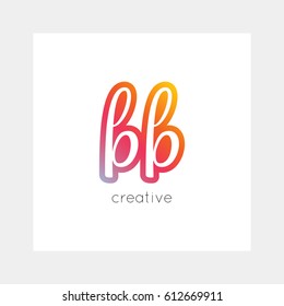 BB logo, vector. Useful as branding symbol, app icon, alphabet element, clip-art.