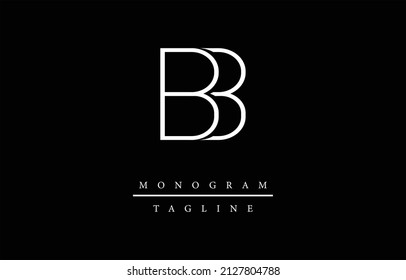 BB MINIMALIST LOGO DESIGN MONOGRAM VECTOR ART ILLUSTRATION